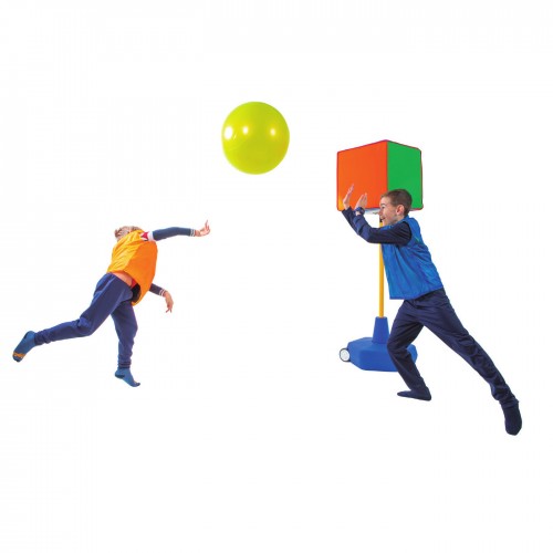 Conjunto PoulBall (2 postes cortos + 2 bases+ 2 plataformas PoulBall + 2 cubos inflables).